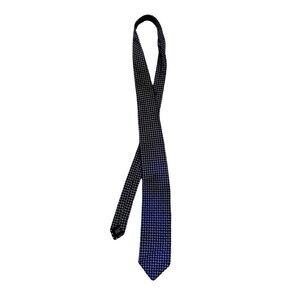 Lanvin  Paris Blue Gray Diamond Print Silk Tie Width 3inches